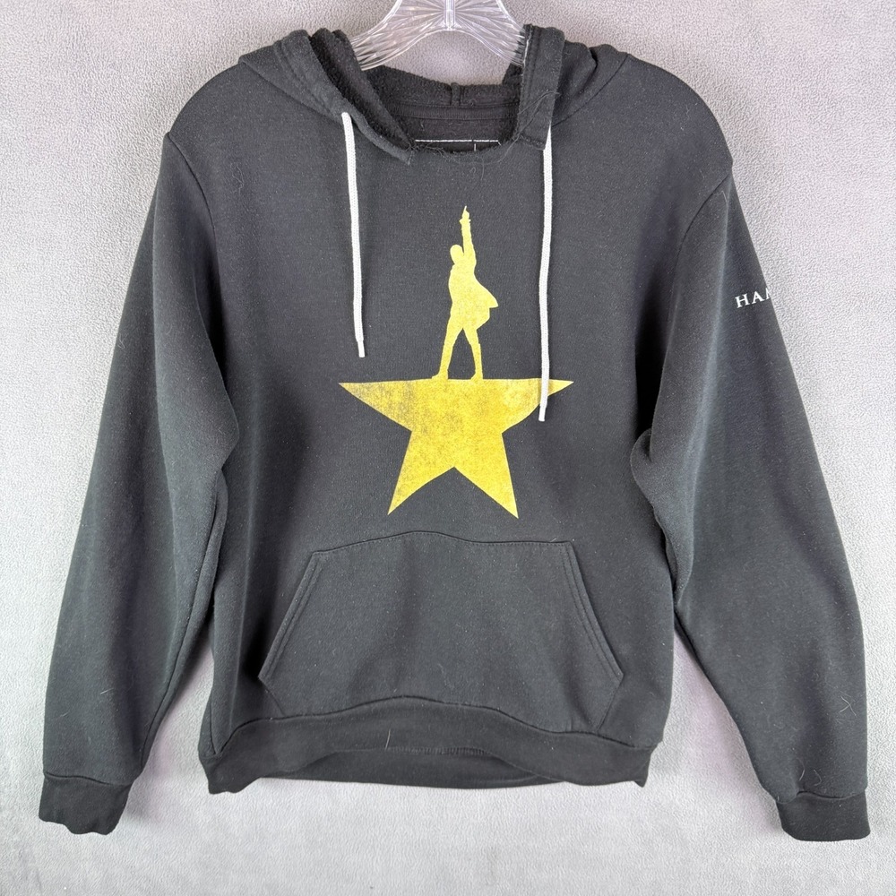Hamilton Hoodie Men's M Black Logo Graphic Long Sleeve Creative Goods Sweatshirt